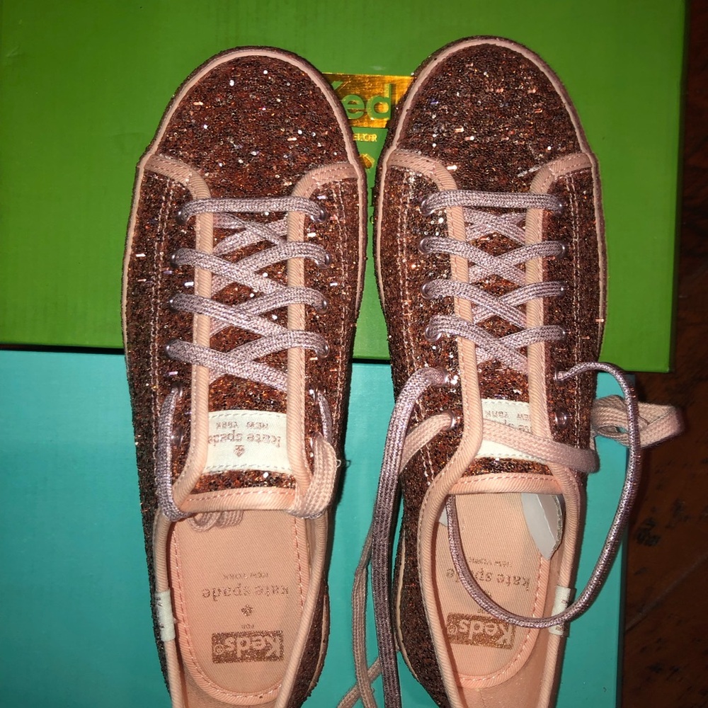 Kate Spade Women's Glitter Sneakers -Glitter Rose